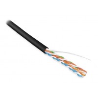 Hyperline UUTP4-C5E-S24-IN-LSZH-BK-100 (100 м) Кабель витая пара