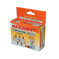 Делитель на 4 в упаковке 4-WAY Splitter Gold (+ 5 F-разъемов) Rexant
