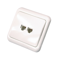 Розетка телефонная внутренняя 2 порта 6P-4C Rexant