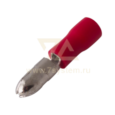 Разъем изолированный круглый (штекер) VM1.25-156 Rexant, 100 шт/упак