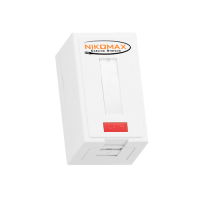 Корпус настенной розетки Nikomax, со шторкой, белый