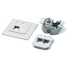 Розетка компьютерная SB-GTF1-8P8C-C5E-WH Hyperline, 8P-8C, CAT5e, одинарная