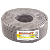 Кабель коаксиальный RG-58A/U Rexant, 50 Ом, серый, 100 м