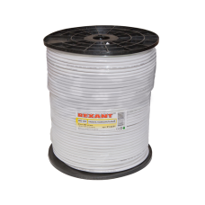 Кабель коаксиальный RG-6U Cu 48 Rexant, белый, 305 м