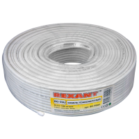 Кабель коаксиальный RG-59U Cu Rexant, белый, 100 м