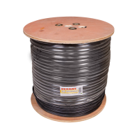 Кабель коаксиальный RG-11U Rexant, с тросом, полиэтилен, черный, 305 м