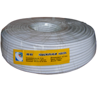 Кабель коаксиальный RG-6U, белый, 100 м