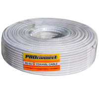 Кабель коаксиальный RG-6U Proconnect, d=0.9 мм, белый, 100 м
