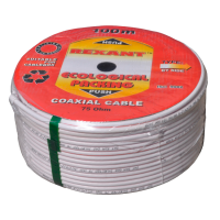 Кабель коаксиальный SAT 50 M Сu/Cu Rexant, белый, 100 м