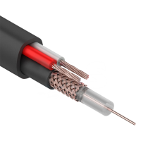 Кабель видеонаблюдения КВК-П D=2 x 0.5 мм2 Rexant, наружный, черный, 200 м