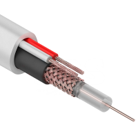 Кабель видеонаблюдения КВК-В D=2 x 0.75 мм2 Rexant, белый, 200 м