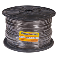 Кабель видеонаблюдения D=7 мм + 2 x 0.5 мм Proconnect, наружный, 200 м