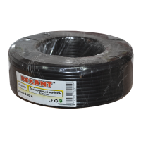 Кабель телефонный 4 жилы Rexant, черный, 100 м