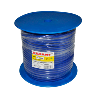 Кабель микрофонный 2 x 0.25 мм Rexant, синий, 100 м