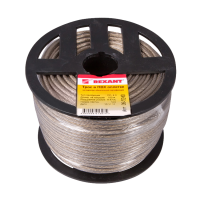 Трос стальной 4 мм Rexant, в ПВХ изоляции, катушка 100 м