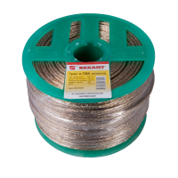 Трос стальной 3 мм Rexant, в ПВХ изоляции, катушка 200 м