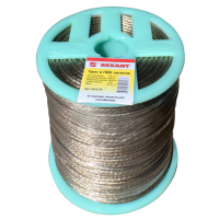 Трос стальной 3.5 мм Rexant, в ПВХ изоляции, катушка 200 м