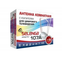 Антенна комнатная с усилителем SELENGA 107A для цифрового ТВ