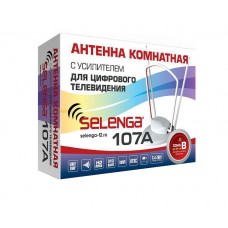 Антенна комнатная с усилителем SELENGA 107A для цифрового ТВ