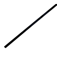 Термоусадочная трубка 3.0 мм / 1.5 мм Rexant, черная, 1 м