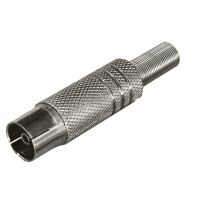 Разъем ТВ(гнездо) Никель Rexant, с пружиной