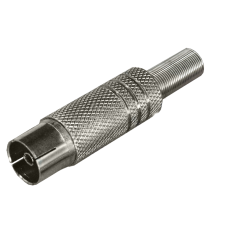 Разъем ТВ(гнездо) Никель Rexant, с пружиной