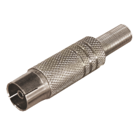 Разъем ТВ(гнездо) Никель Proconnect, с пружиной