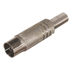 Разъем ТВ(гнездо) Никель Proconnect, с пружиной