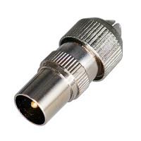 Разъем ТВ(штекер) зажимной на RG6 Орех Rexant