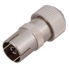 Разъем ТВ(гнездо) зажимной на RG6 Орех Rexant