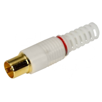 Разъем ТВ(штекер) без пайки Gold Rexant, белый