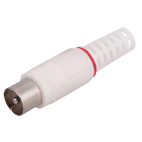 Разъем ТВ(штекер) без пайки Proconnect, белый