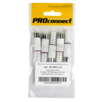 Разъем ТВ(штекер) без пайки Proconnect, белый, 5 шт/упак