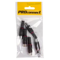 Разъем ТВ(штекер) без пайки Proconnect, черный, 5 шт/упак