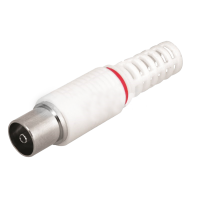 Разъем ТВ(гнездо) без пайки Proconnect, белый