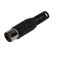 Разъем ТВ(гнездо) без пайки Rexant, черный