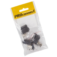 Разъем BNC(штекер) под винт с колпачком Proconnect, угловой, 3 шт/упак