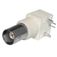 Разъем BNC(гнездо) на плату пластик Rexant, угловое