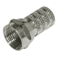 Разъем F(штекер) резьбовой на RG6 Rexant, 100 шт/упак