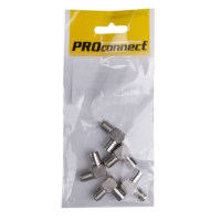 Переходник F(гнездо) - ТВ(штекер) угловой Proconnect, 5 шт/упак