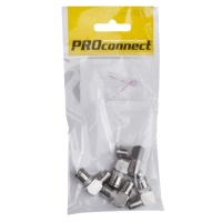 Переходник F(гнездо) - ТВ(гнездо) угловой Proconnect, 5 шт/упак