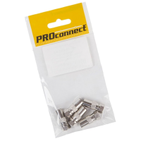 Переходник F(штекер) - ТВ(штекер) Proconnect, 5 шт/упак