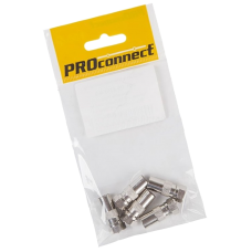 Переходник F(штекер) - ТВ(штекер) Proconnect, 5 шт/упак
