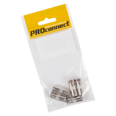 Переходник F(штекер) - ТВ(гнездо) Proconnect, 5 шт/упак
