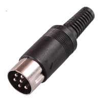 Разъем DIN 6 pin(штекер) Premier, пластик, 50 шт/упак