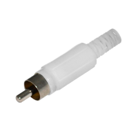 Разъем RCA(штекер) Rexant, пластик, белый
