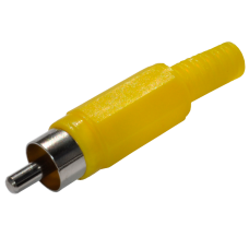 Разъем RCA(штекер) Rexant, пластик, желтый