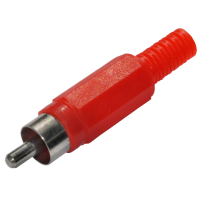 Разъем RCA(штекер) Rexant, пластик, красный