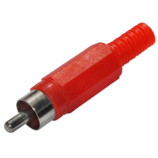 Разъем RCA(штекер) Rexant, пластик, красный