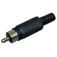 Разъем RCA(штекер) Rexant, пластик, черный